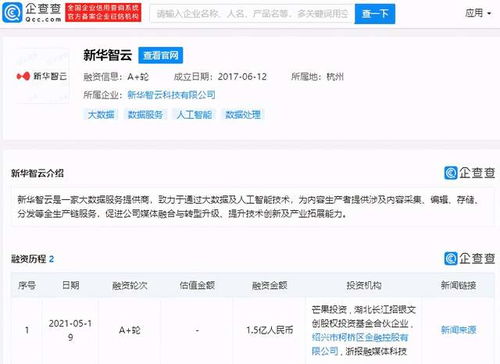 芒果超媒戰略投資新華智云，攜手阿里巴巴布局大數據服務新生態